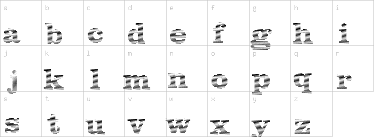 Lowercase characters