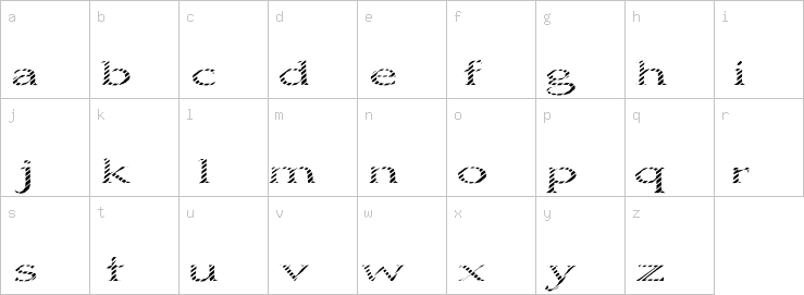 Lowercase characters