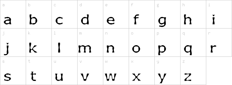 Lowercase characters