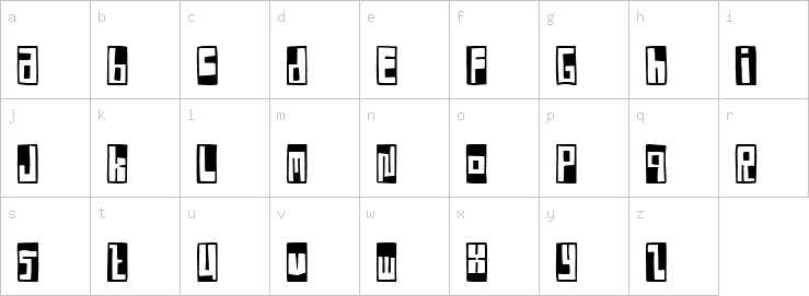 Lowercase characters