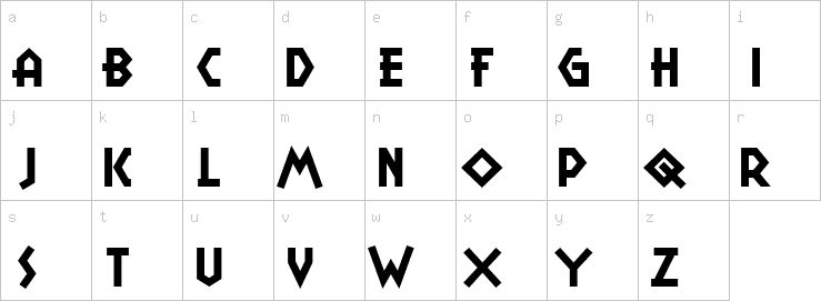 Lowercase characters