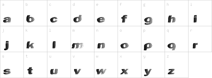 Lowercase characters