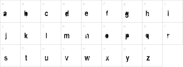 Lowercase characters