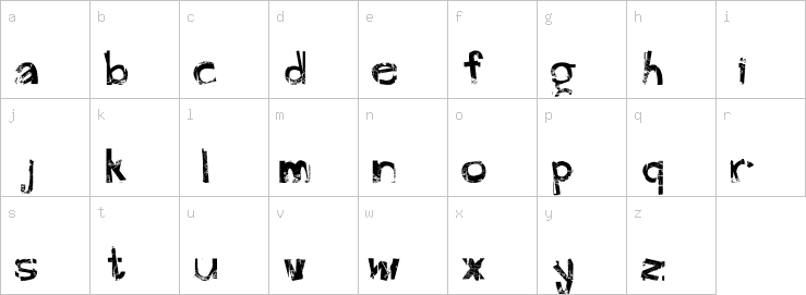 Lowercase characters