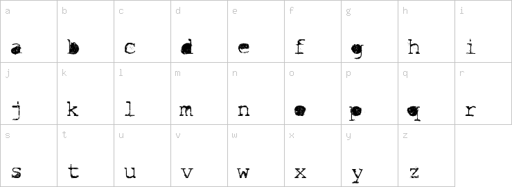 Lowercase characters