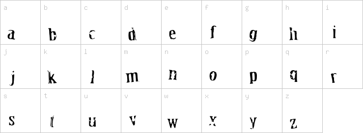 Lowercase characters