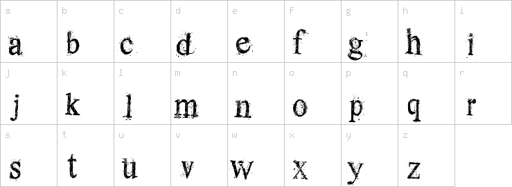 Lowercase characters