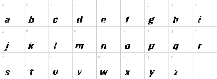 Lowercase characters