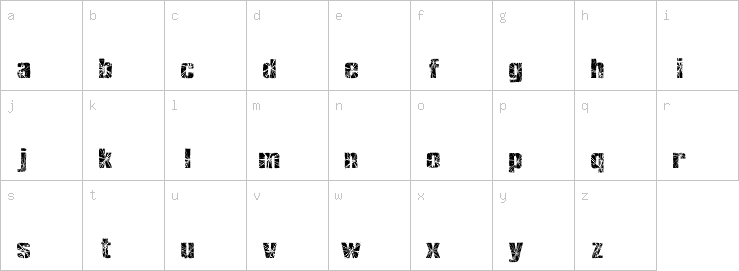 Lowercase characters