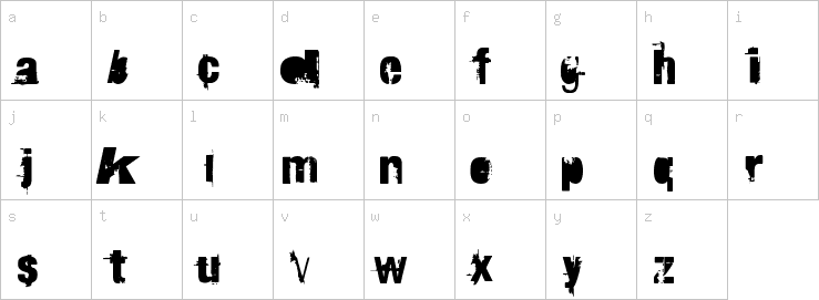 Lowercase characters