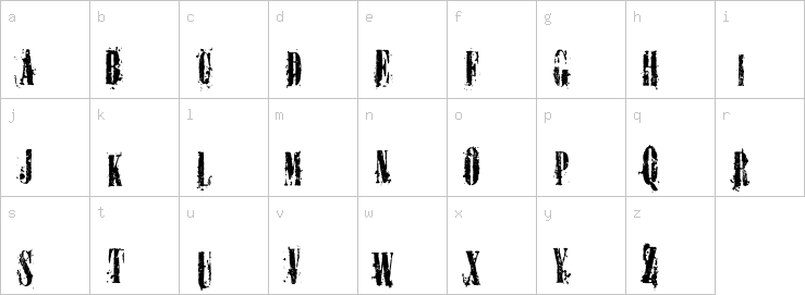 Lowercase characters