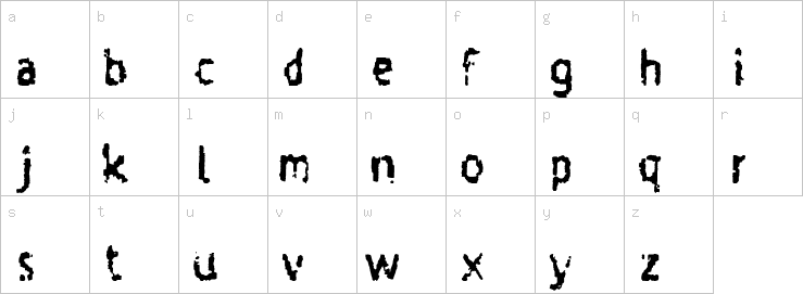 Lowercase characters