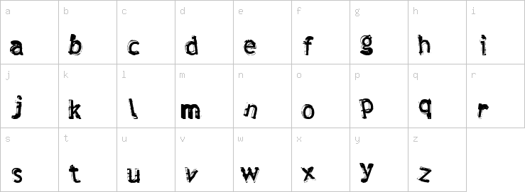 Lowercase characters