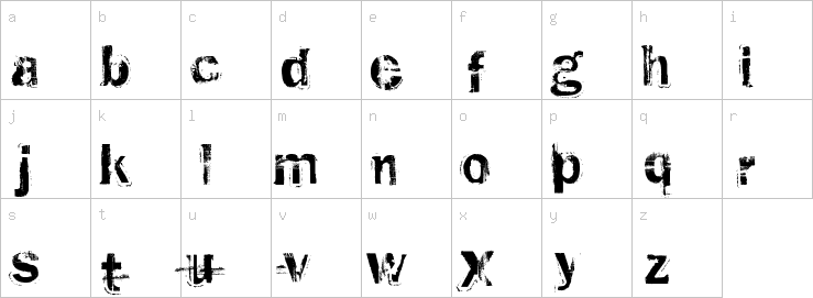 Lowercase characters