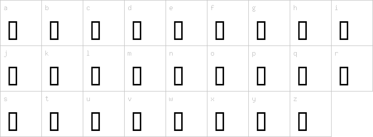 Lowercase characters