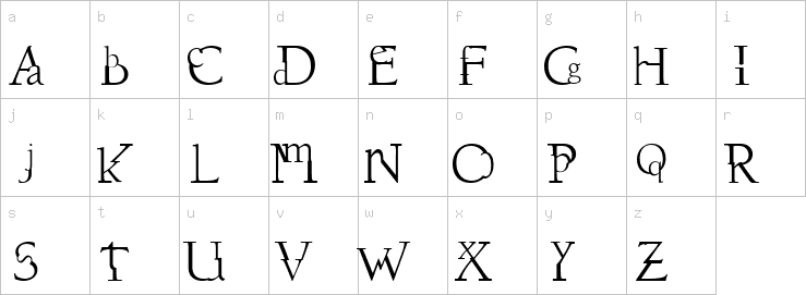 Lowercase characters