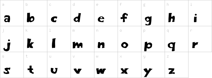 Lowercase characters