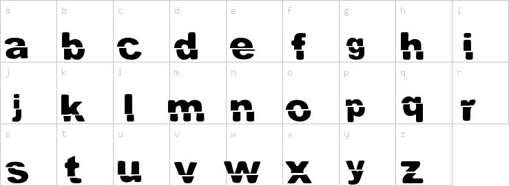 Lowercase characters