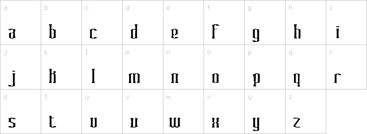 Lowercase characters