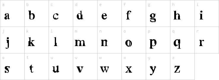 Lowercase characters