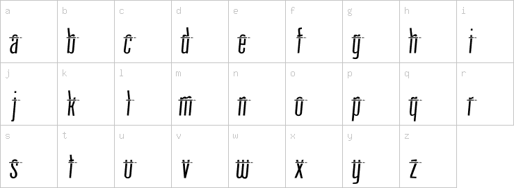 Lowercase characters