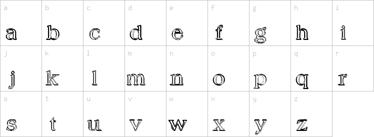 Lowercase characters