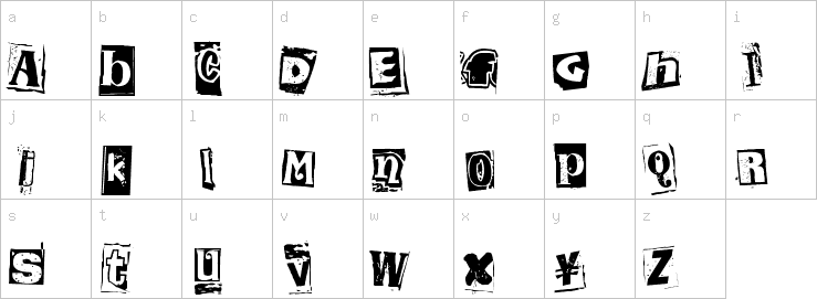 Lowercase characters