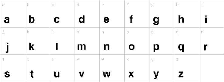 Lowercase characters