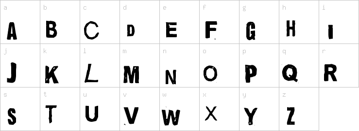 Lowercase characters