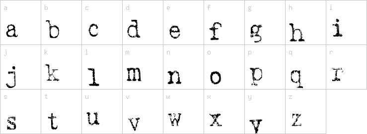 Lowercase characters