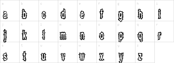 Lowercase characters