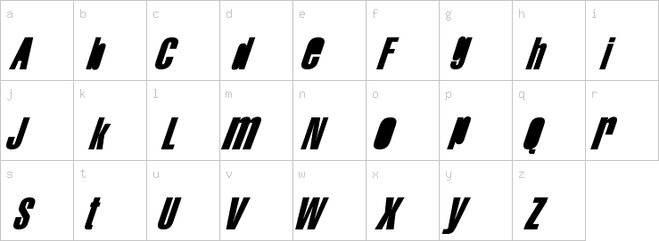 Lowercase characters