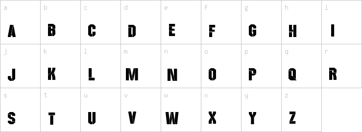 Lowercase characters