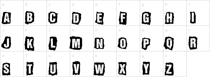 Lowercase characters