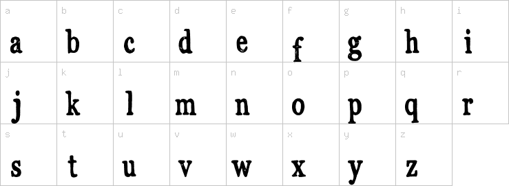 Lowercase characters