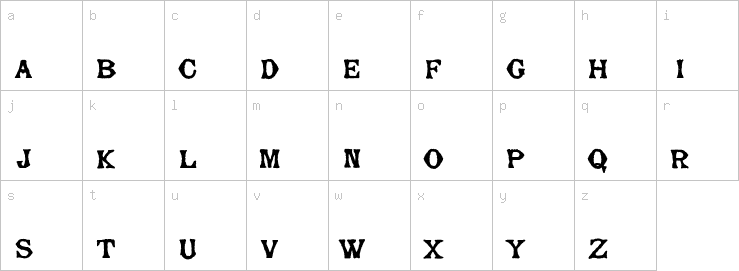 Lowercase characters