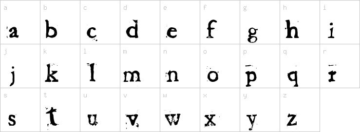 Lowercase characters