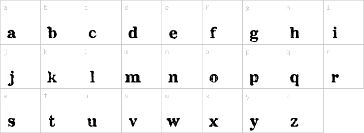 Lowercase characters