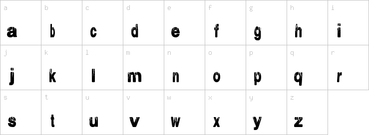 Lowercase characters