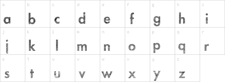 Lowercase characters