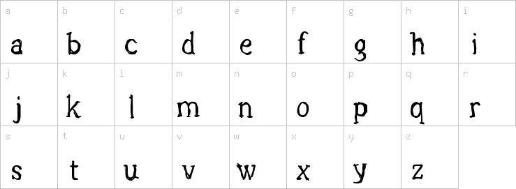 Lowercase characters