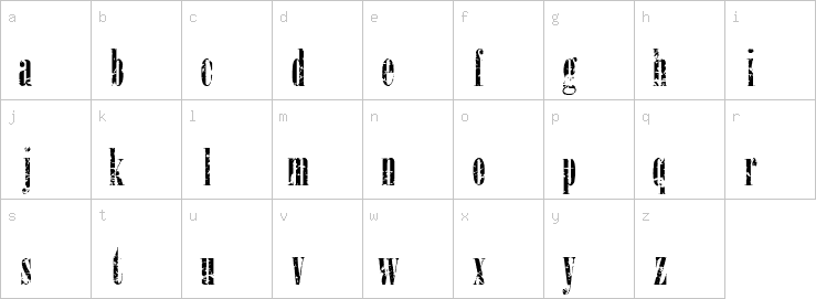 Lowercase characters