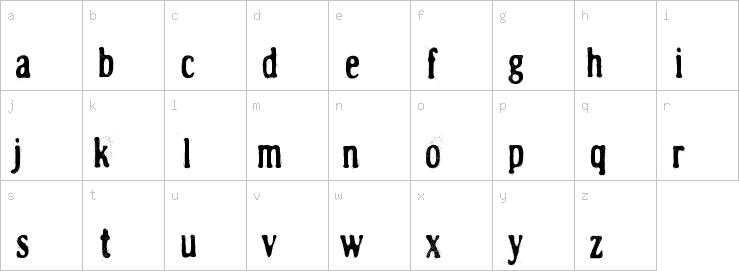 Lowercase characters