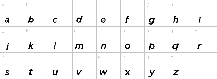 Lowercase characters