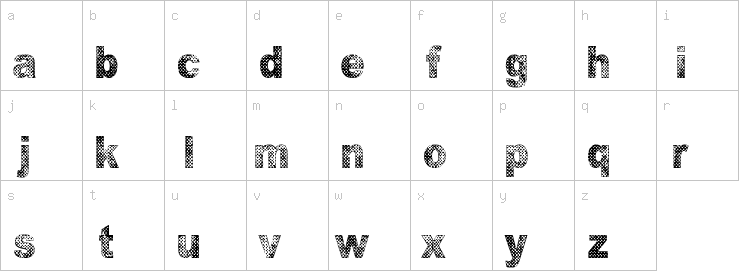 Lowercase characters