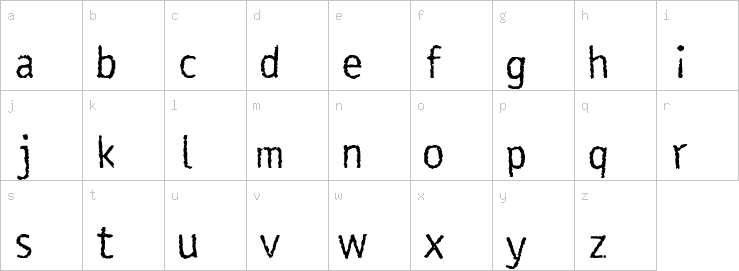 Lowercase characters