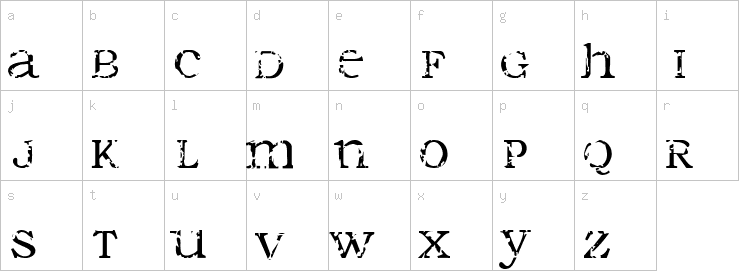 Lowercase characters