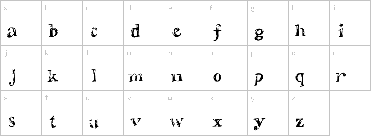 Lowercase characters