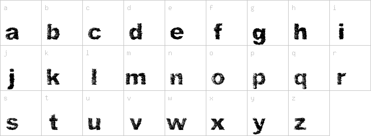 Lowercase characters