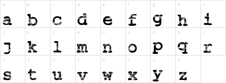 Lowercase characters